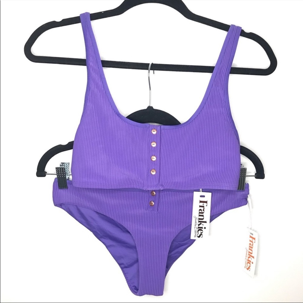 Frankie’s Alana Ribbed Bikini Set Amethyst M